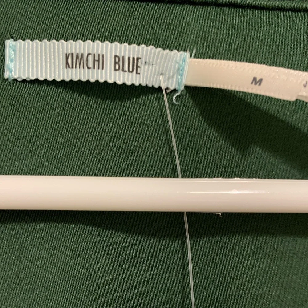 KIMCHI BLUE green clover wrap dress NWT medium - Picture 3 of 5